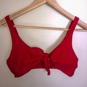 Red tie front Zaful bikini